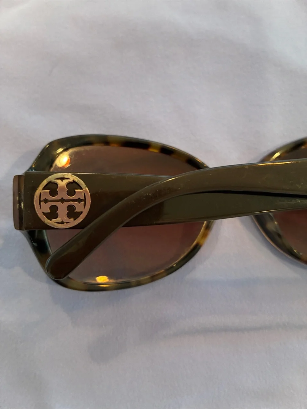 Tory Burch Tortoise Shell Frame Sunglasses with Brown Lenses